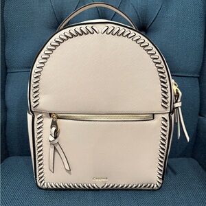 Calpak Kaya Cream Backpack with Black Detailing